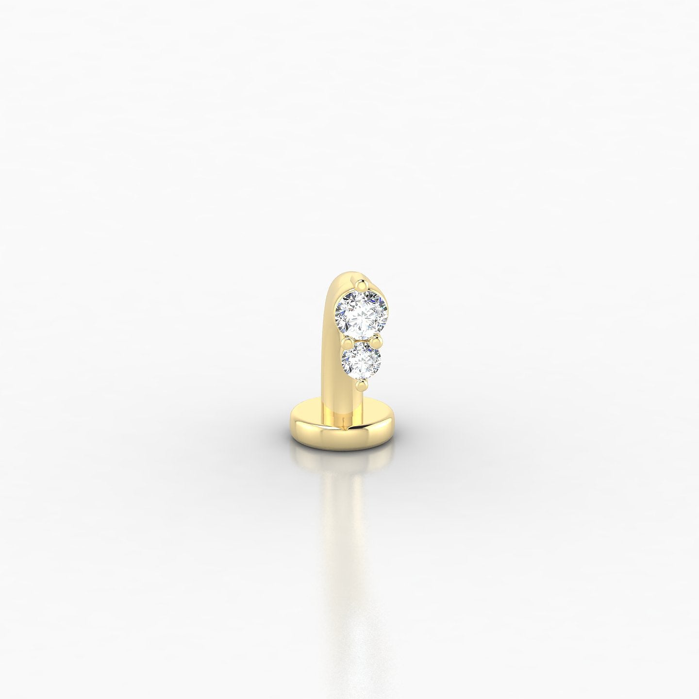 Laetitia | 18k Yellow Gold 10 mm 5 mm Diamond Floating Navel Piercing