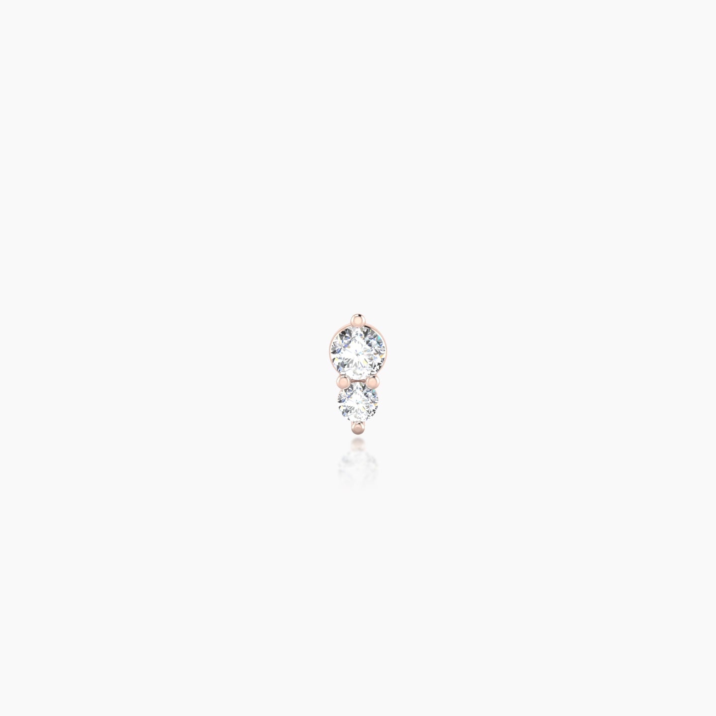 Laetitia | 18k Rose Gold 5 mm 5 mm Diamond Nostril Piercing