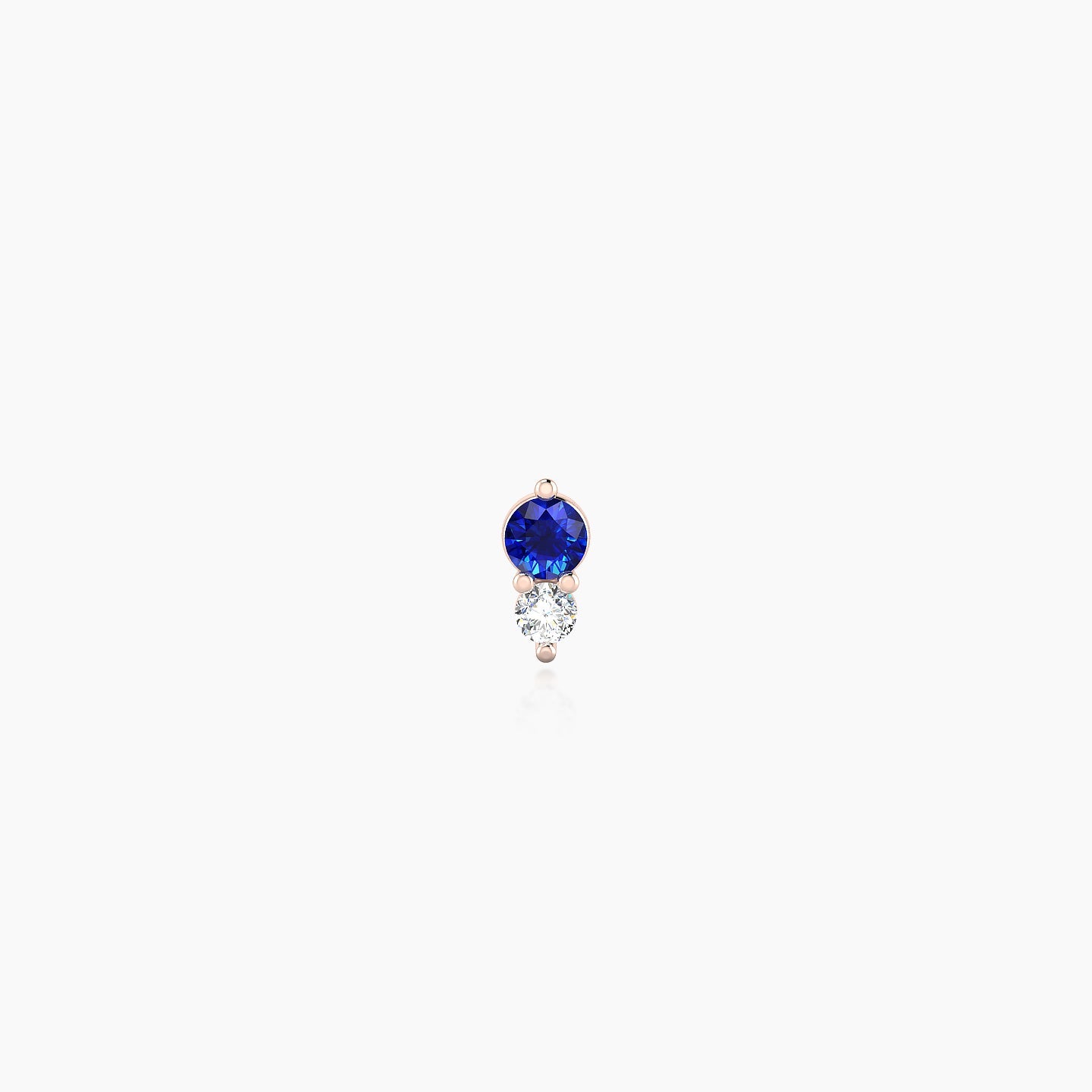 Laetitia | 18k Rose Gold 5 mm 5 mm Sapphire & Diamond Nostril Piercing