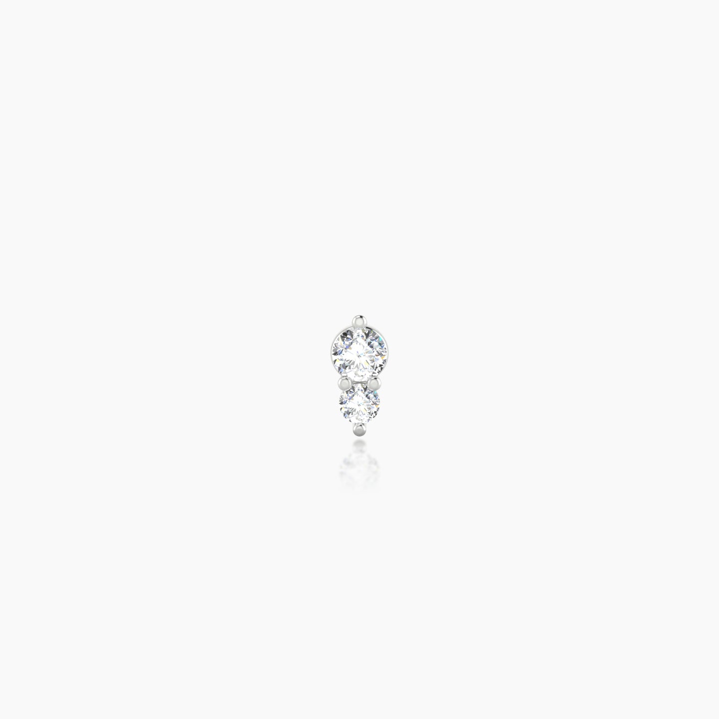 Laetitia | 18k White Gold 5 mm 5 mm Diamond Nostril Piercing