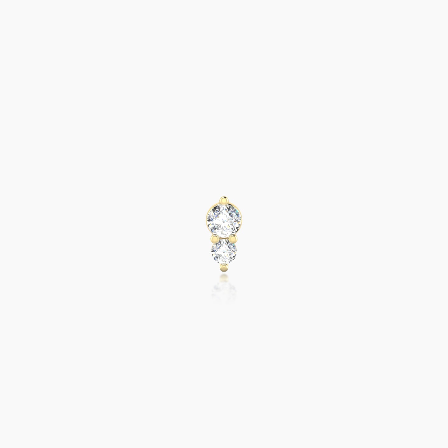 Laetitia | 18k Yellow Gold 5 mm 5 mm Diamond Nostril Piercing