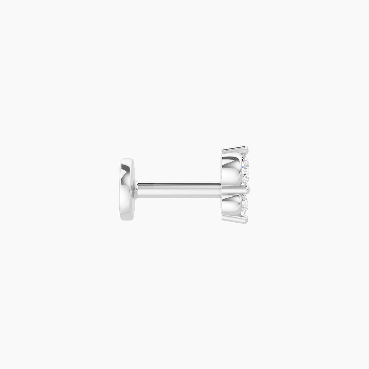 Laetitia | 18k White Gold 4.5 mm 5 mm Diamond Piercing