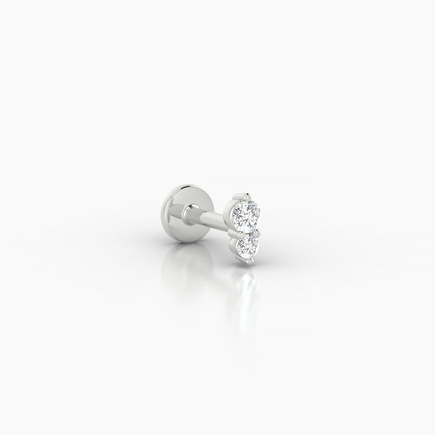 Laetitia | 18k White Gold 5 mm 5 mm Diamond Piercing