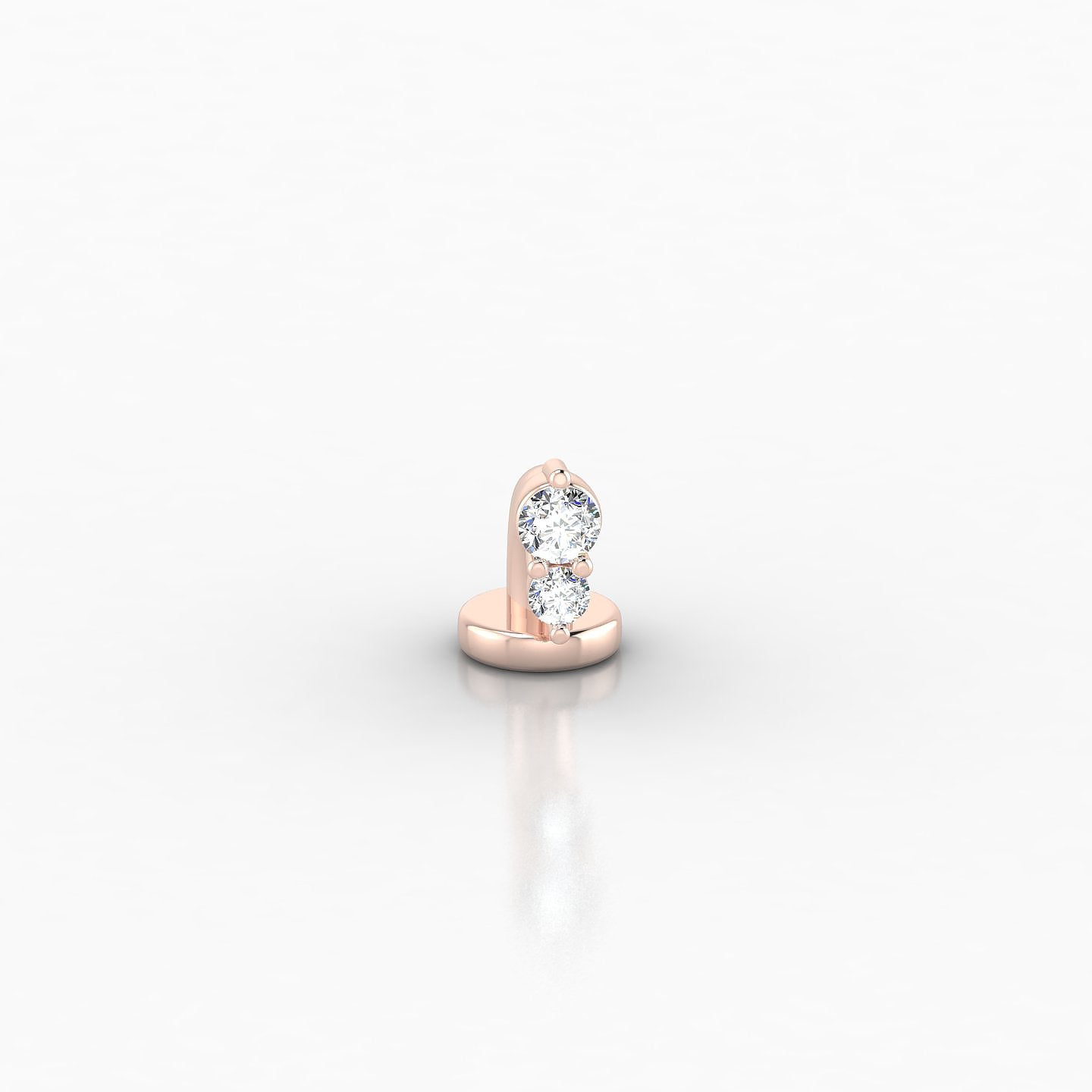 Laetitia | 18k Rose Gold 6 mm 5 mm Diamond Floating Navel Piercing
