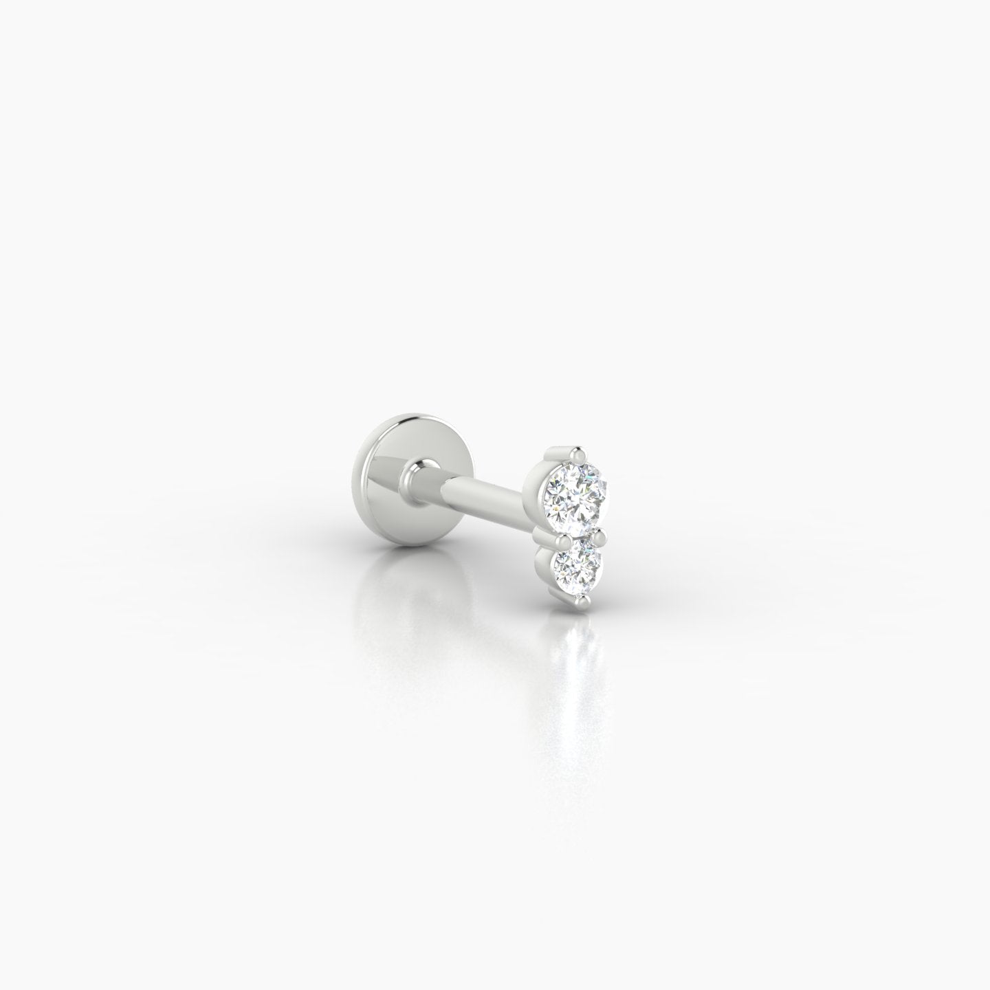 Laetitia | 18k White Gold 5 mm 6.5 mm Diamond Nostril Piercing