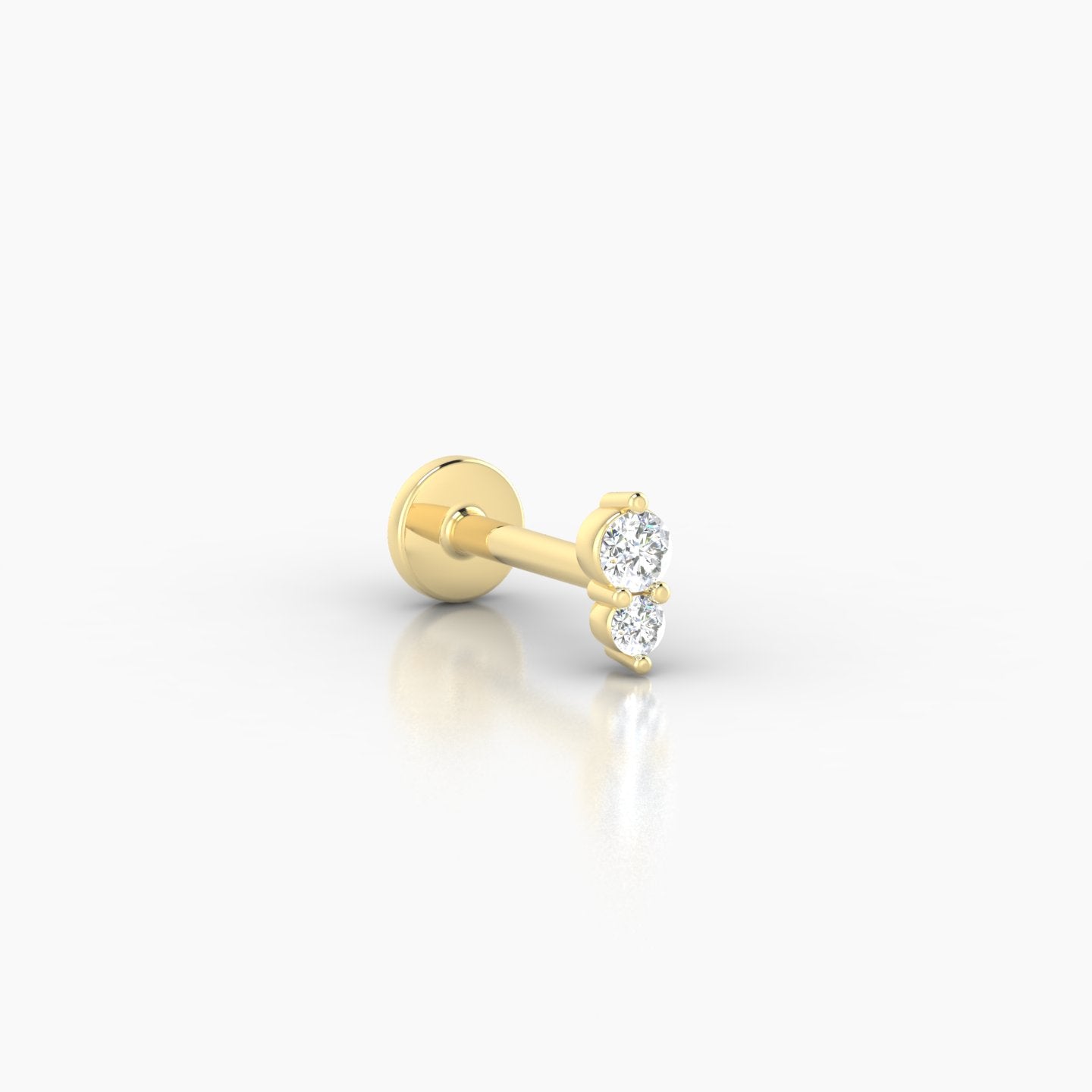 Laetitia | 18k Yellow Gold 5 mm 6.5 mm Diamond Nostril Piercing