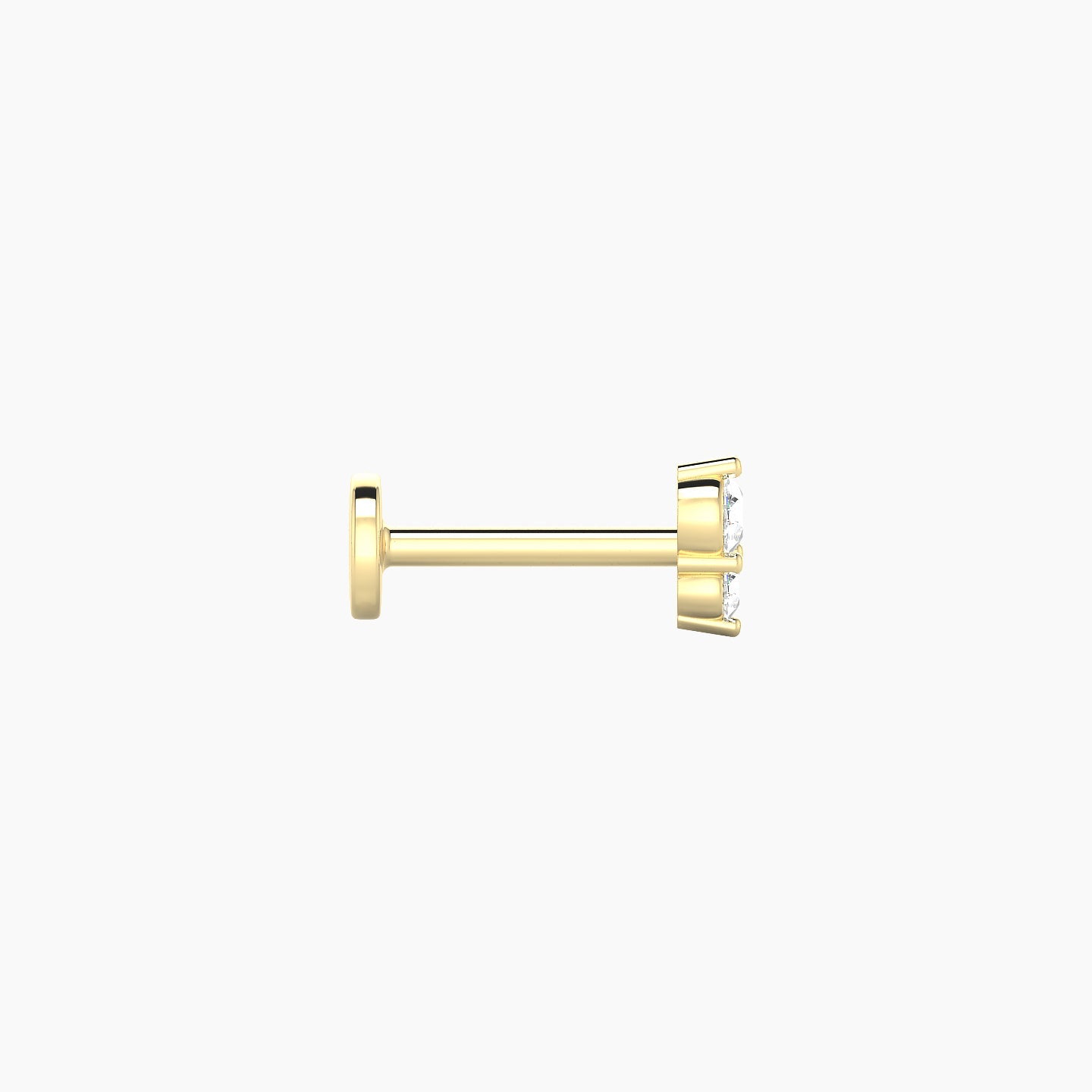 Laetitia | 18k Yellow Gold 5 mm 6.5 mm Diamond Nostril Piercing