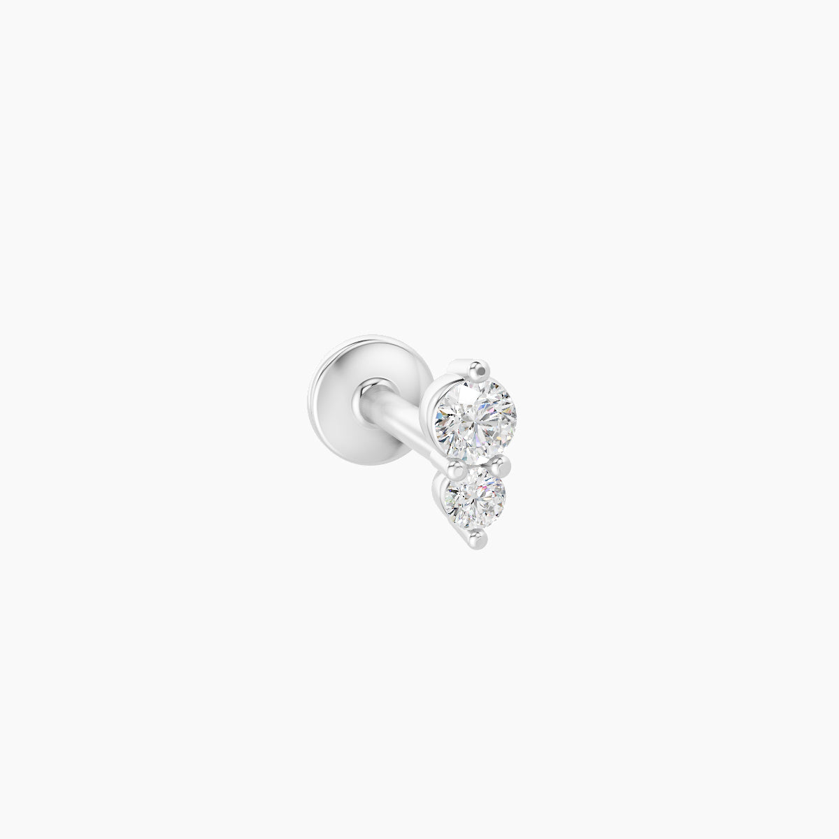 Laetitia | 18k White Gold 4.5 mm 6.5 mm Diamond Piercing