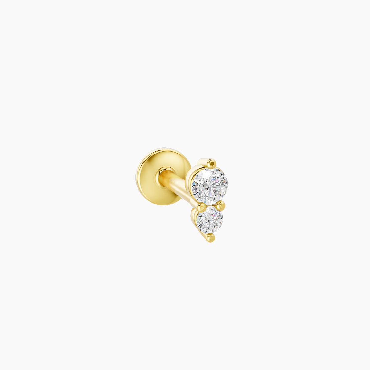 Laetitia | 18k Yellow Gold 4.5 mm 6.5 mm Diamond Piercing
