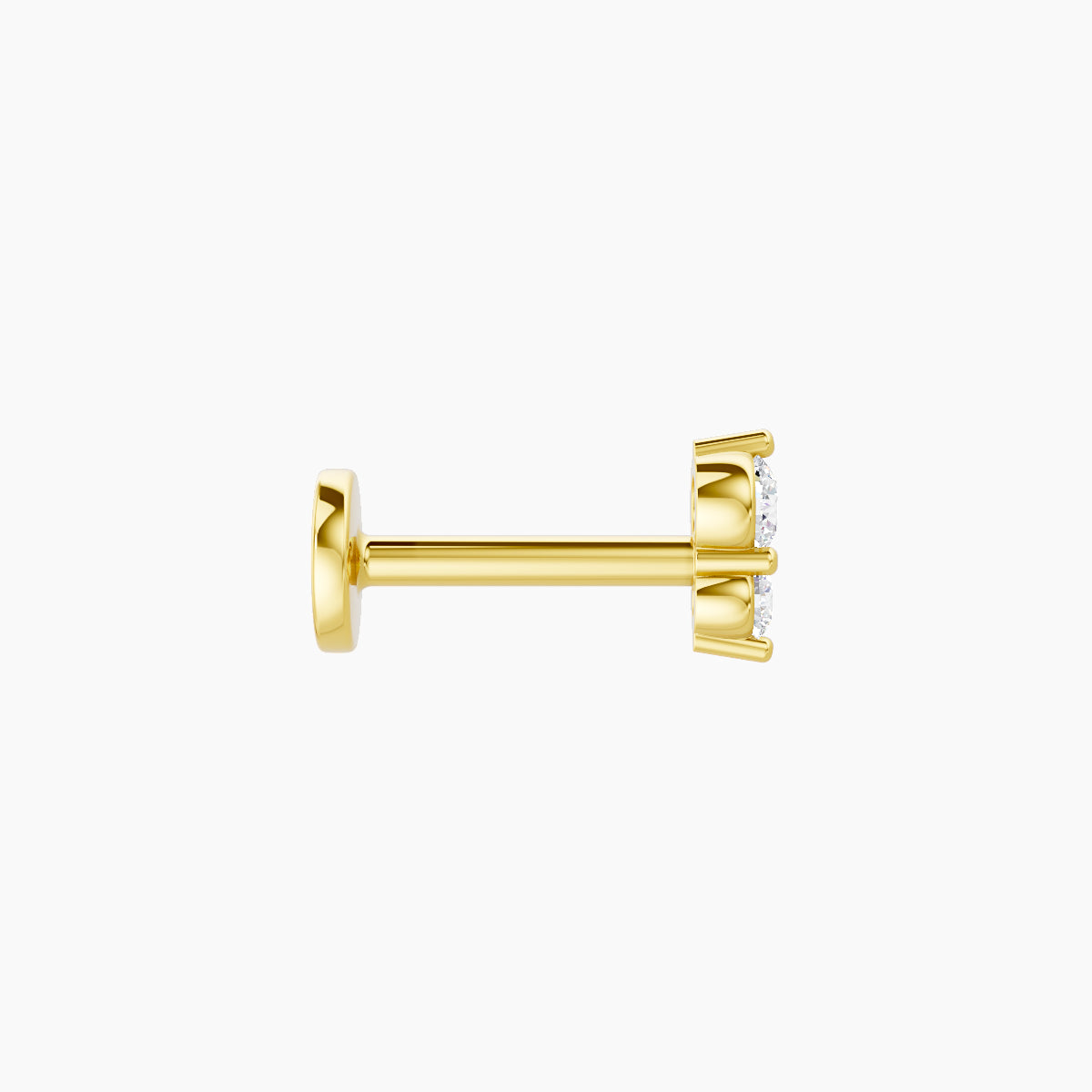 Laetitia | 18k Yellow Gold 4.5 mm 6.5 mm Diamond Piercing