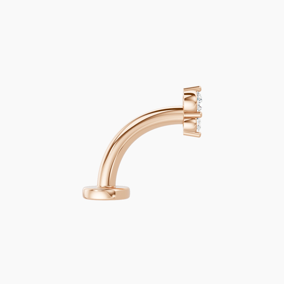 Laetitia | 18k Rose Gold 4.5 mm 8 mm Diamond Floating Navel Piercing