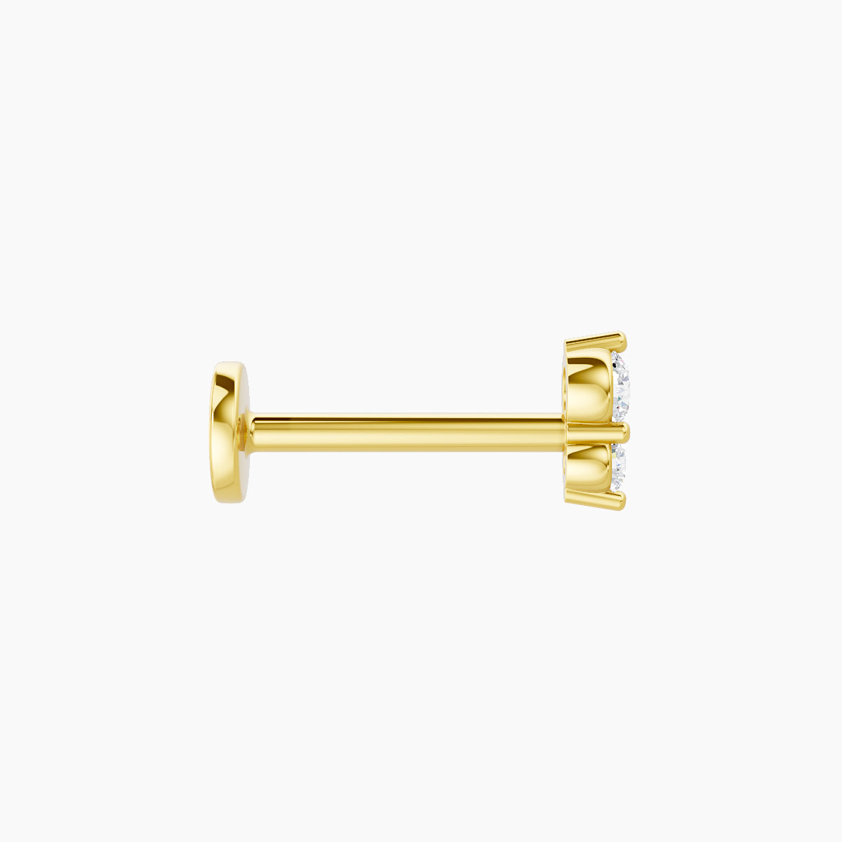 Laetitia | 18k Yellow Gold 4.5 mm 8 mm Diamond Piercing