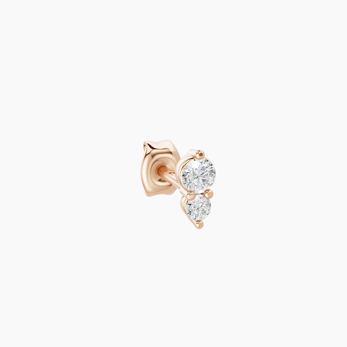 Laetitia | 18k Rose Gold 4.5 mm Diamond Earring