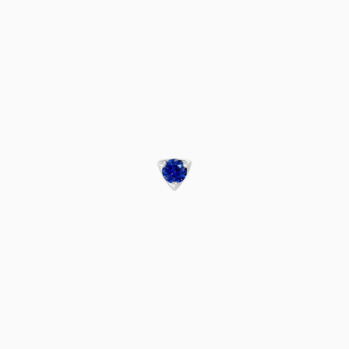 Leda | 18k White Gold 6.5 mm 2 mm Round Sapphire Nose Piercing