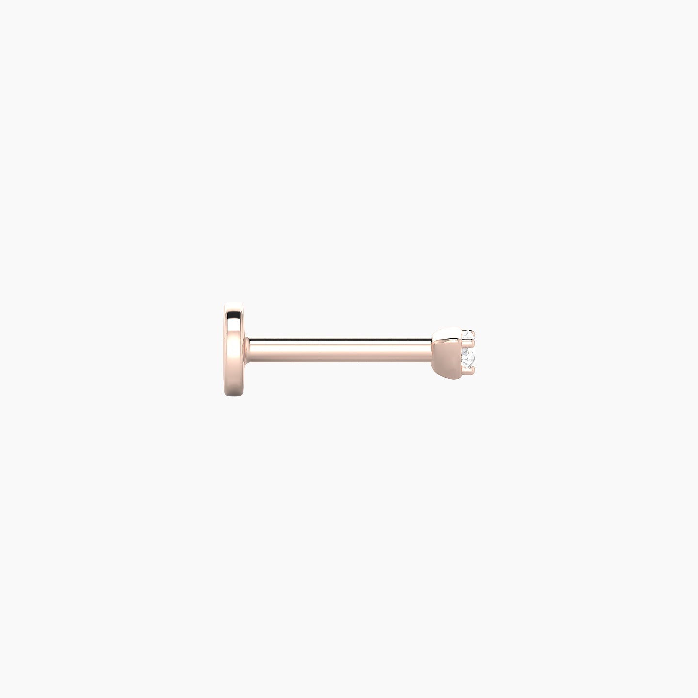 Leda | 18k Rose Gold 2 mm 6.5 mm Round Diamond Piercing