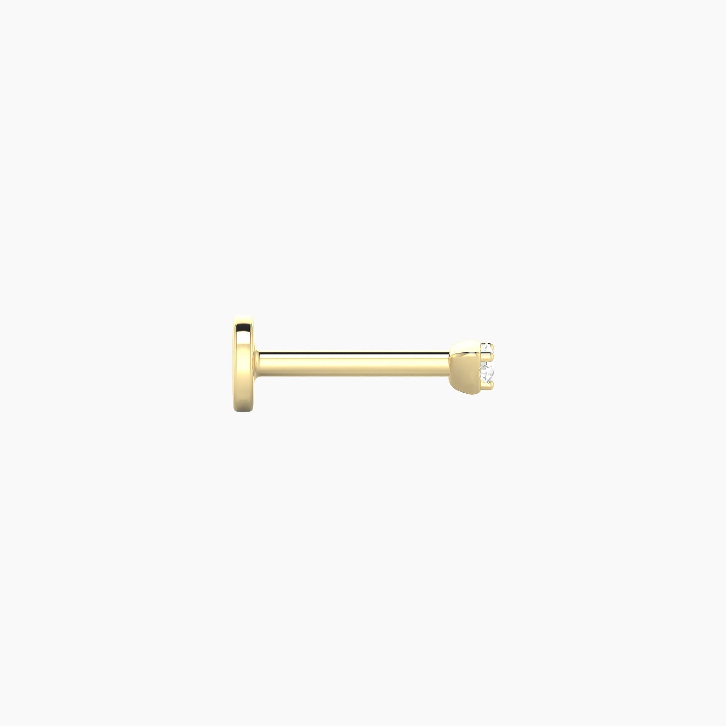 Leda | 18k Yellow Gold 2 mm 6.5 mm Round Diamond Piercing