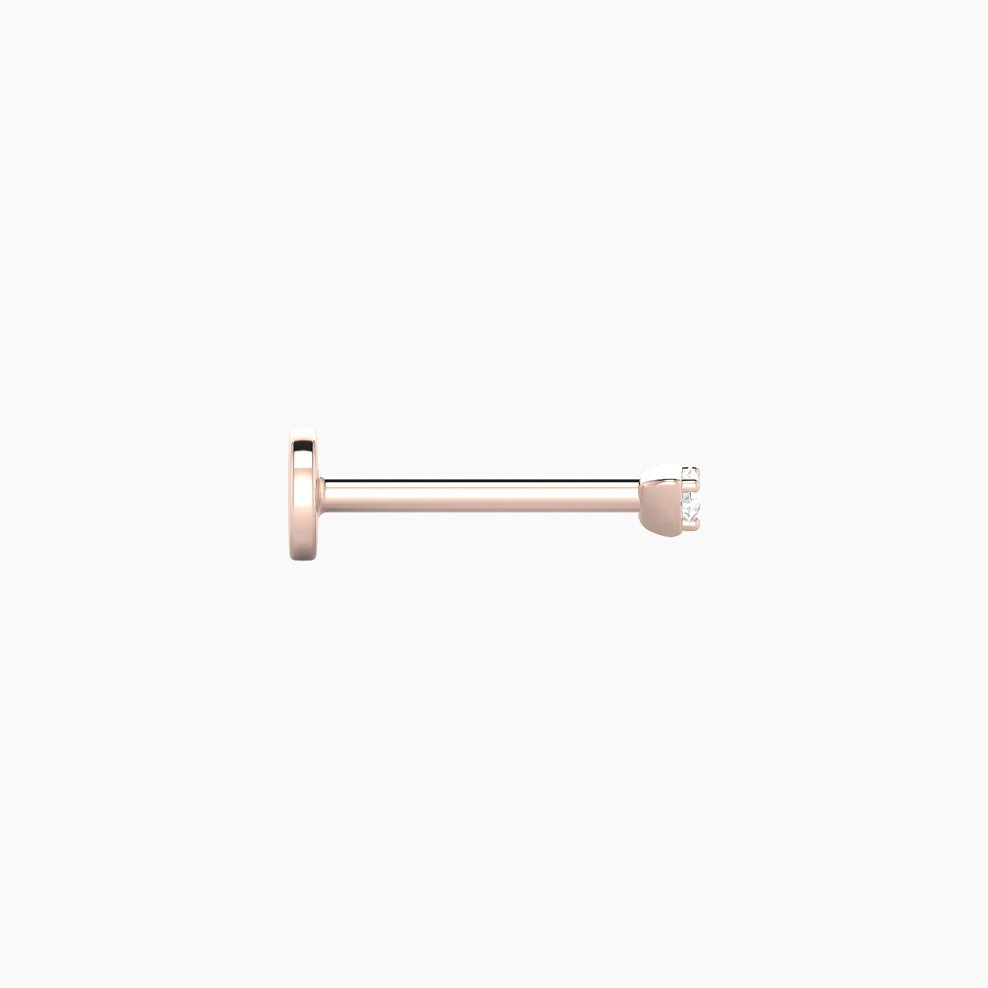 Leda | 18k Rose Gold 2 mm 8 mm Round Diamond Piercing