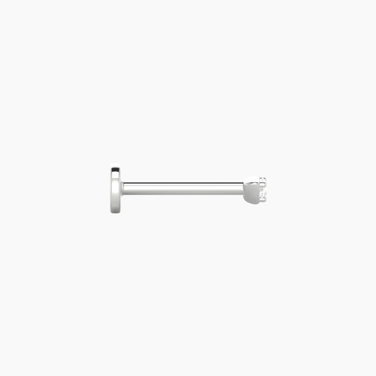 Leda | 18k White Gold 2 mm 8 mm Round Diamond Piercing