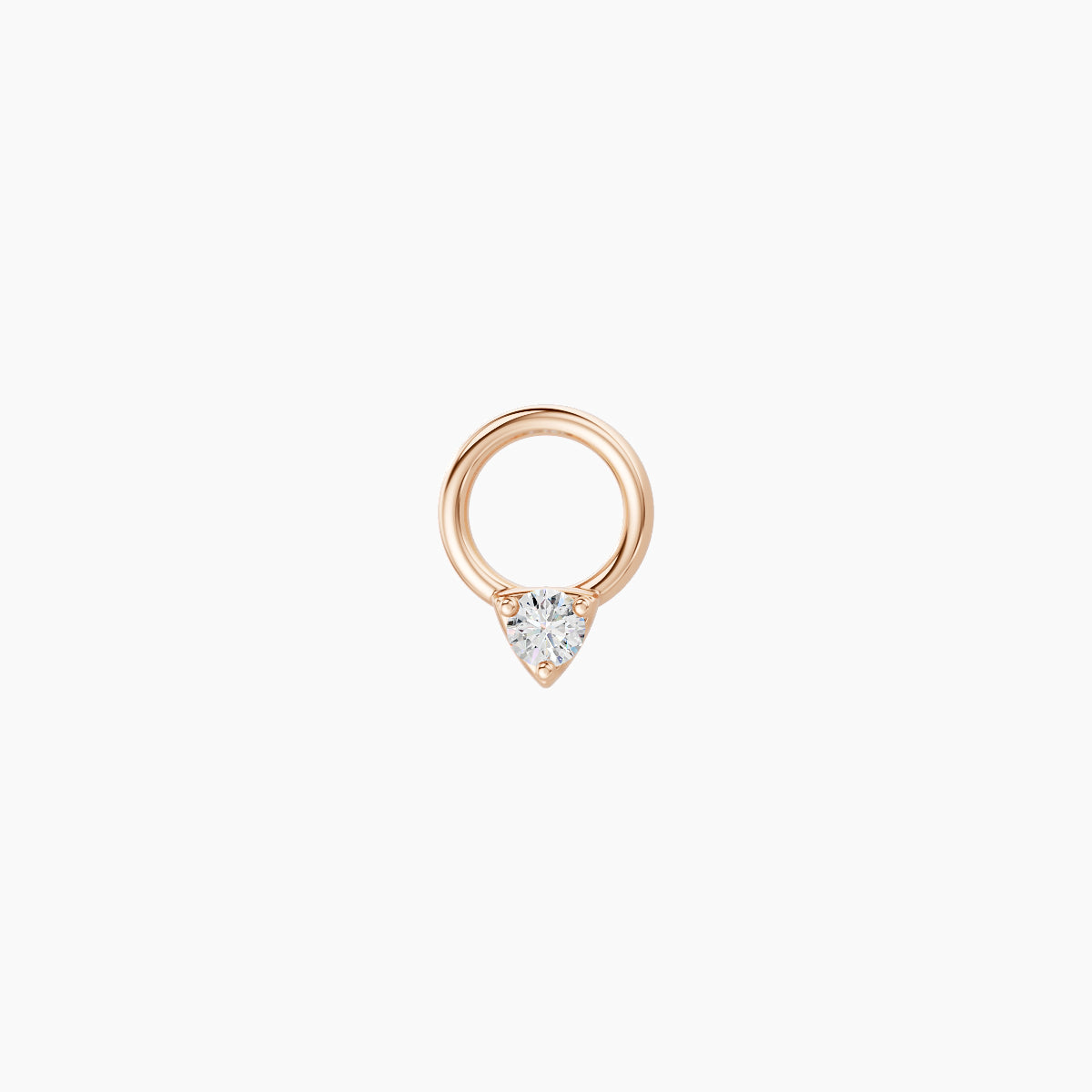 Leda | 18k Rose Gold 2 mm Round Diamond Charm