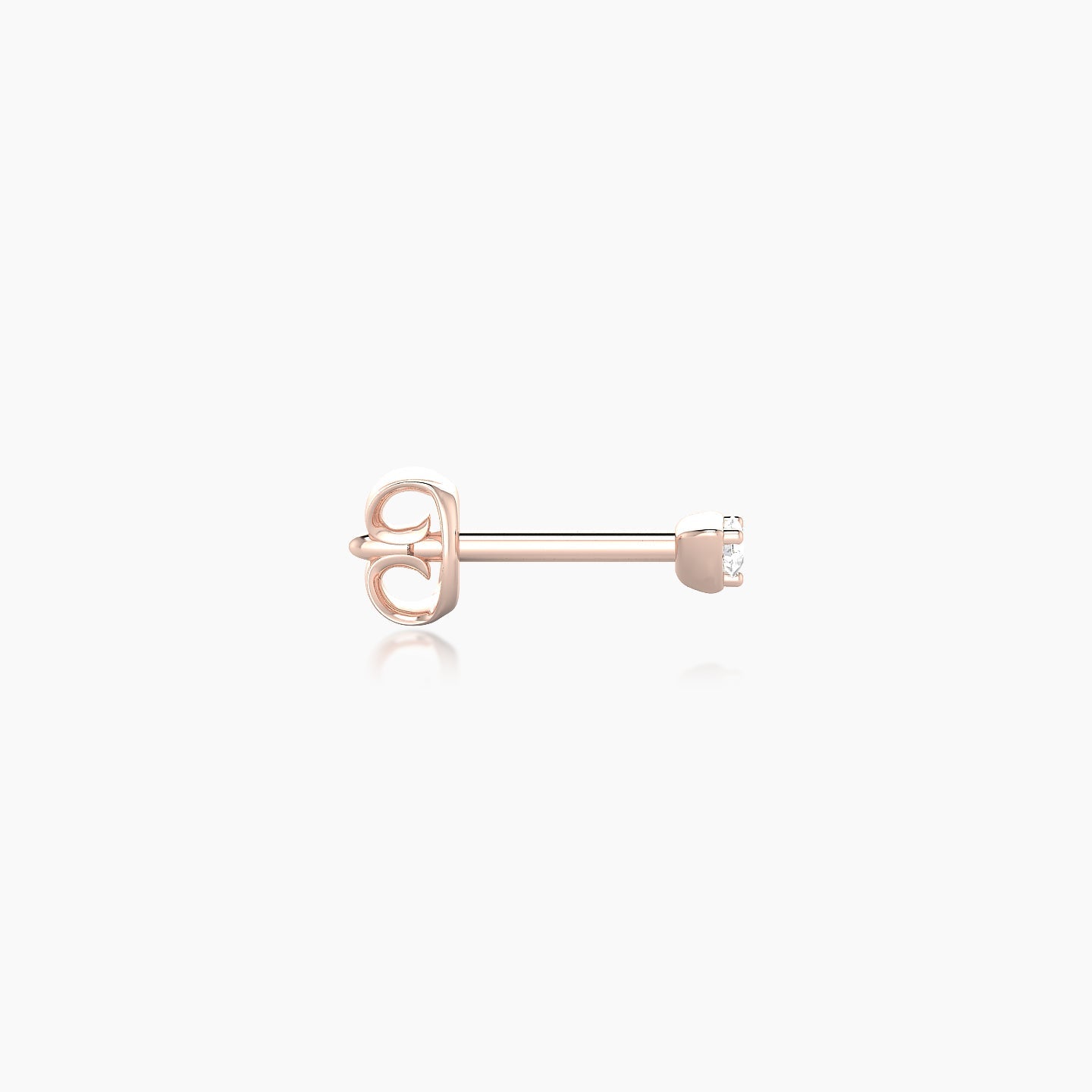 Leda | 18k Rose Gold 2 mm Round Diamond Earring