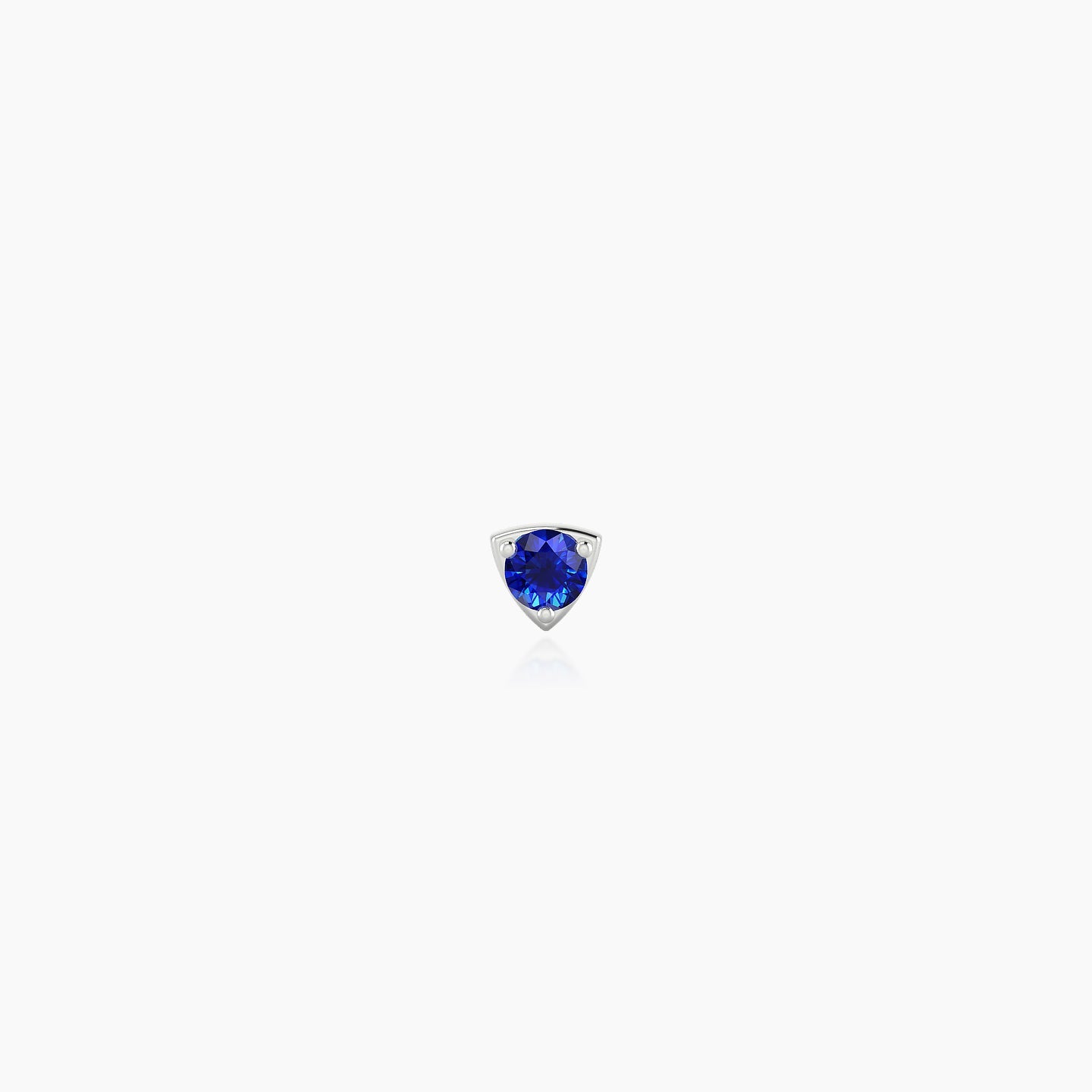 Leda | 18k White Gold 5 mm 3 mm Round Sapphire Nostril Piercing