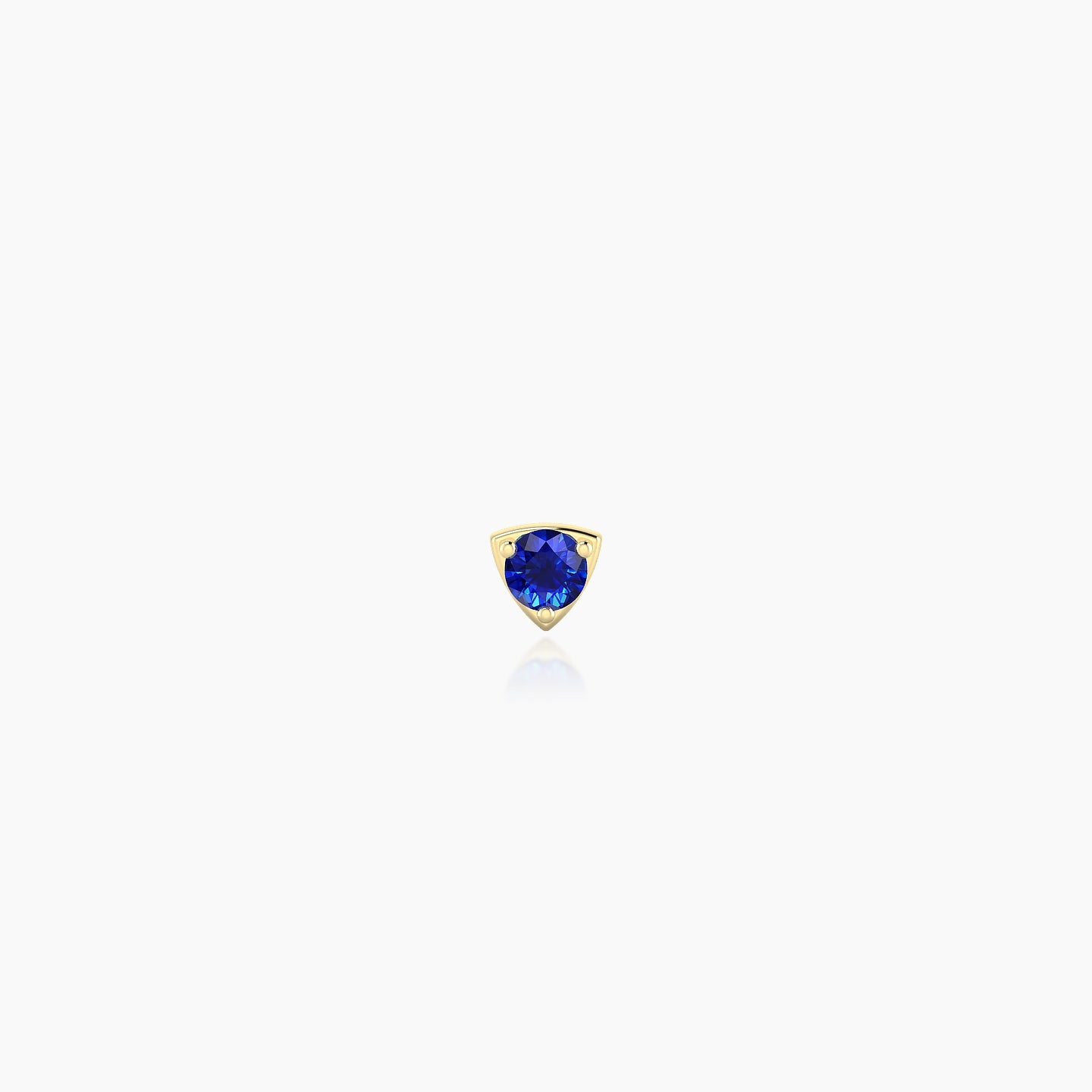 Leda | 18k Yellow Gold 5 mm 3 mm Round Sapphire Nostril Piercing