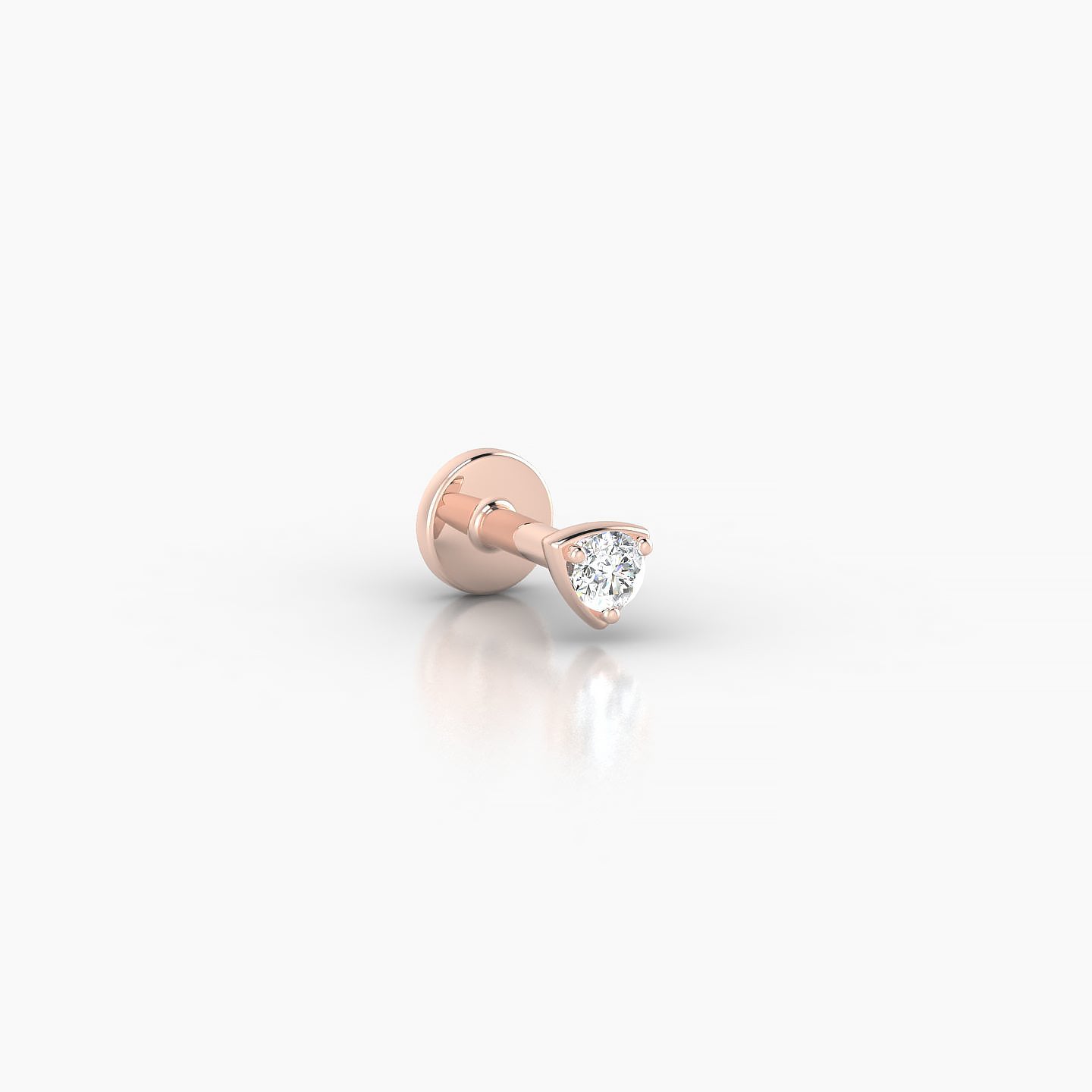 Leda | 18k Rose Gold 3 mm 5 mm Round Diamond Piercing