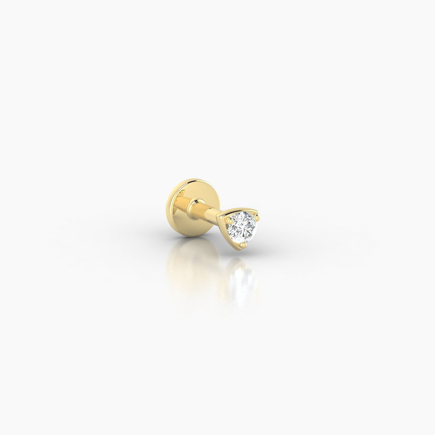 Leda | 18k Yellow Gold 3 mm 5 mm Round Diamond Piercing