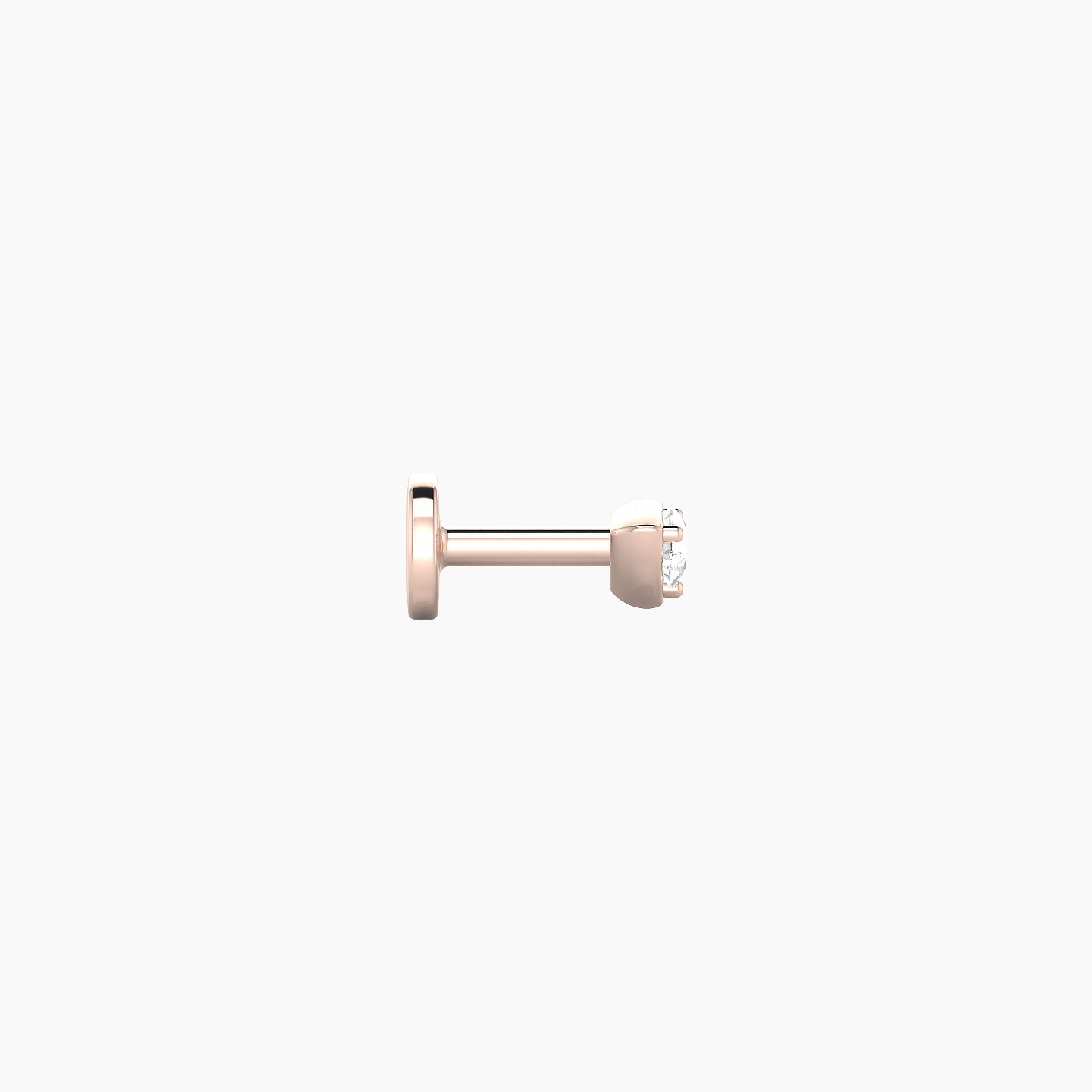 Leda | 18k Rose Gold 3 mm 5 mm Round Diamond Piercing