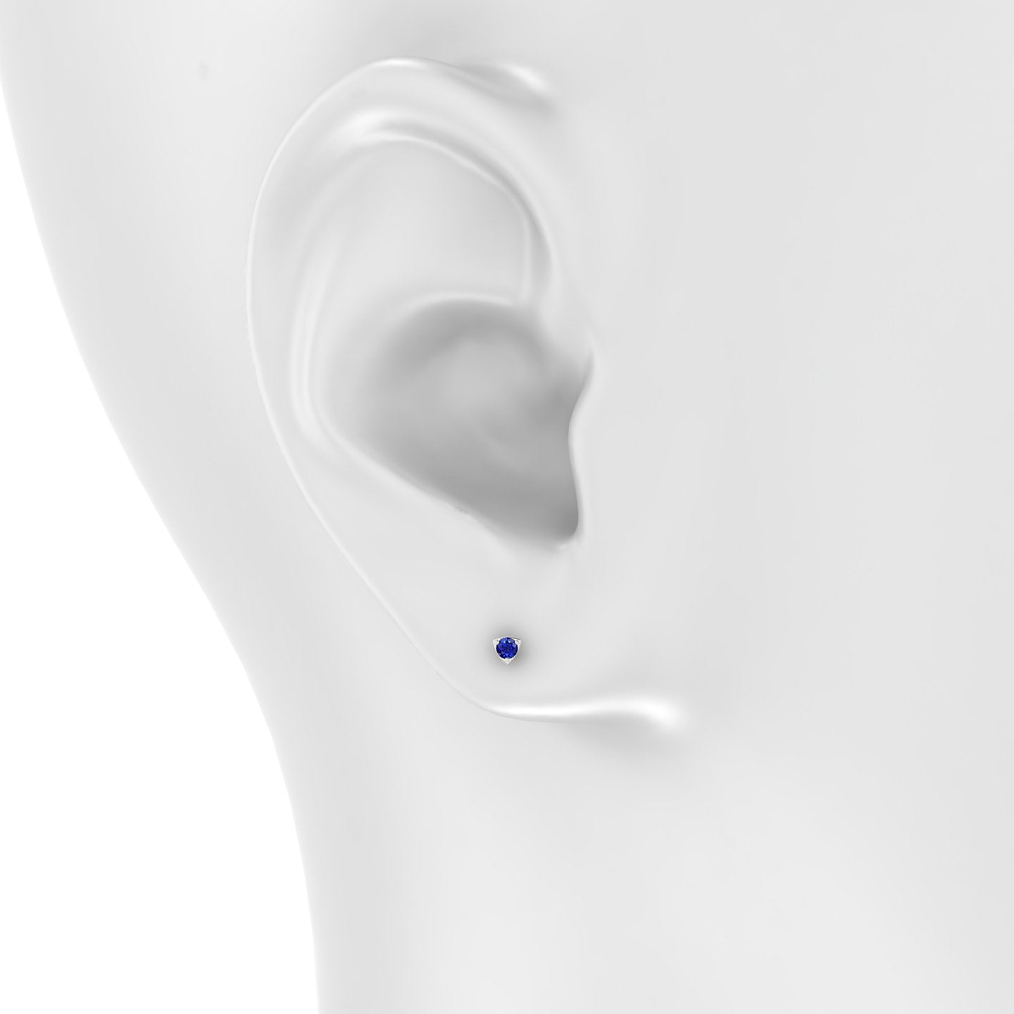 Leda | 18k White Gold 5 mm 3 mm Round Sapphire Piercing