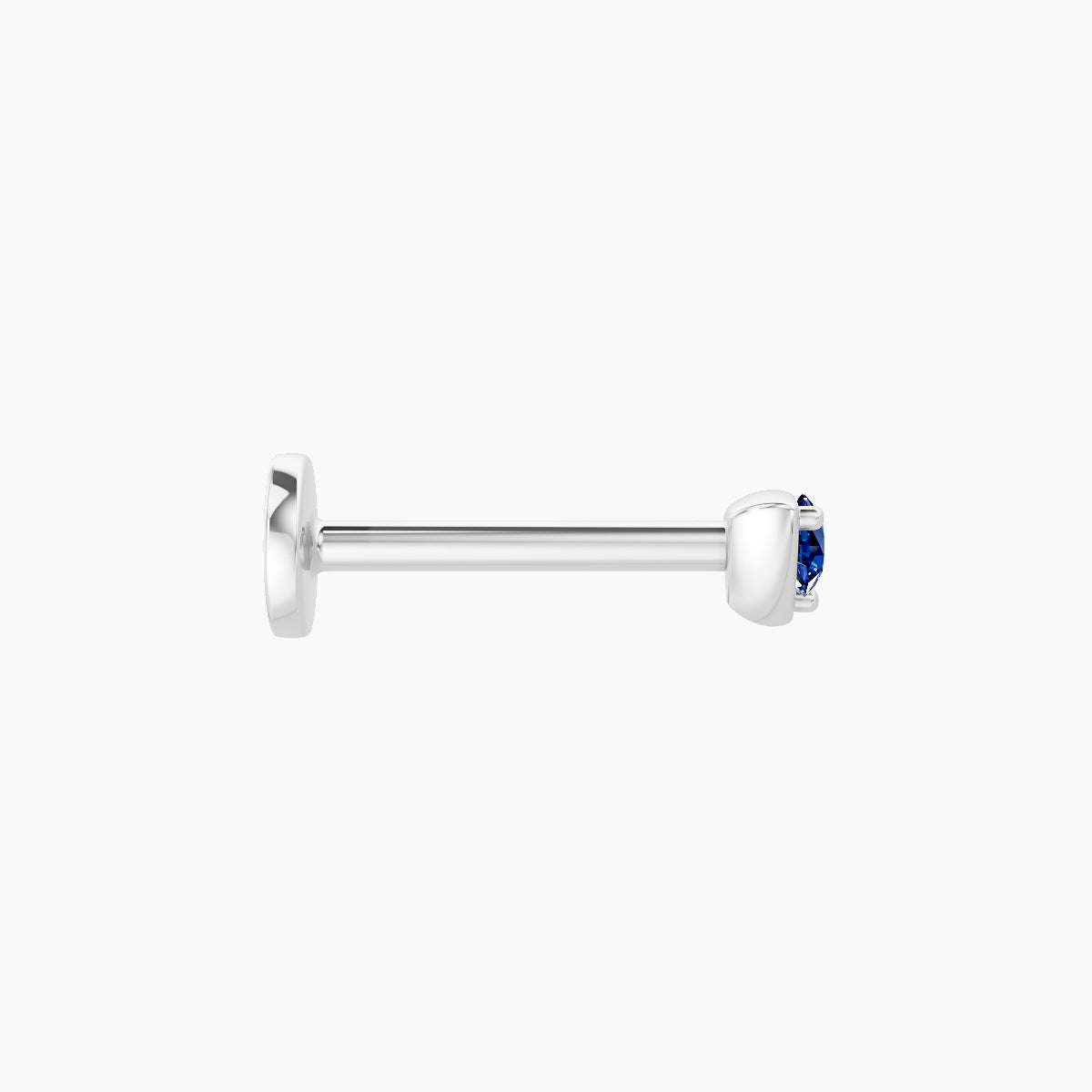 Leda | 18k White Gold 8 mm 3 mm Round Sapphire Piercing
