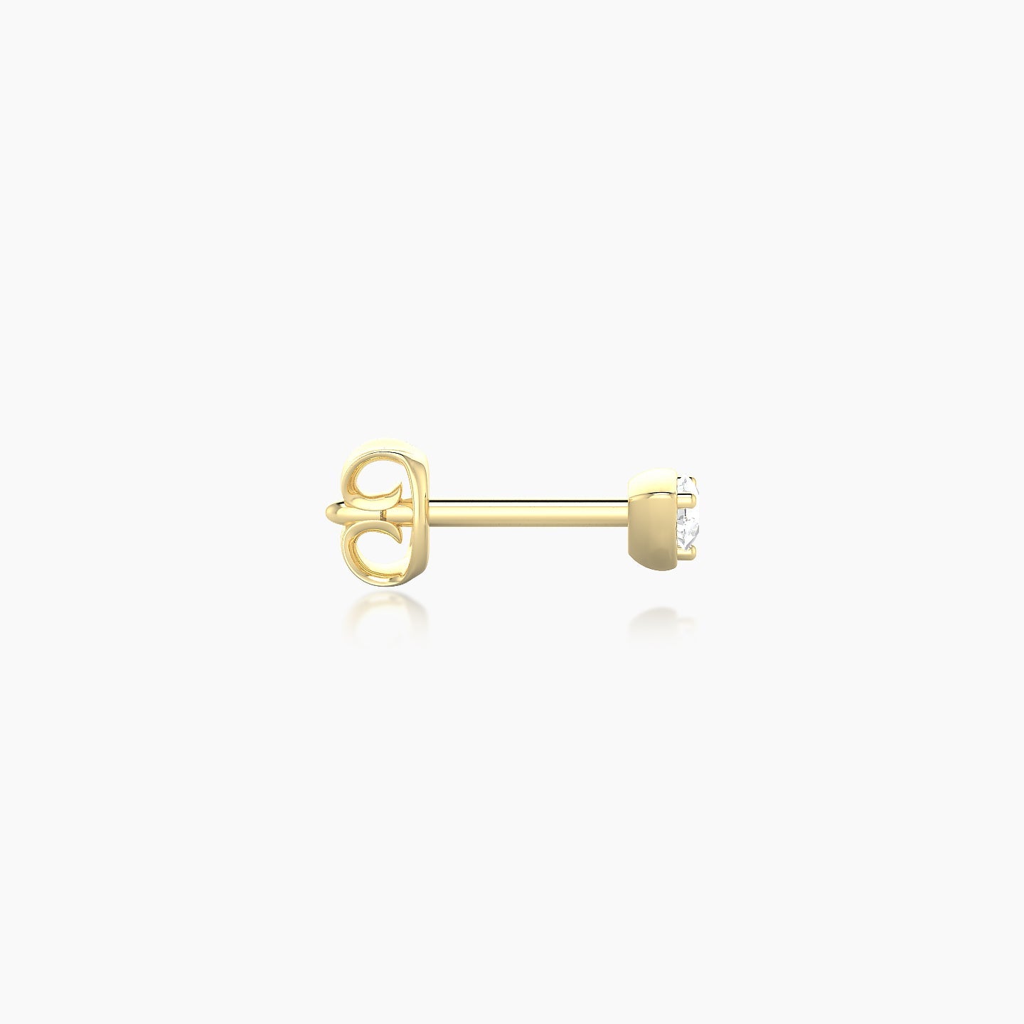 Leda | 18k Yellow Gold 3 mm Round Diamond Earring