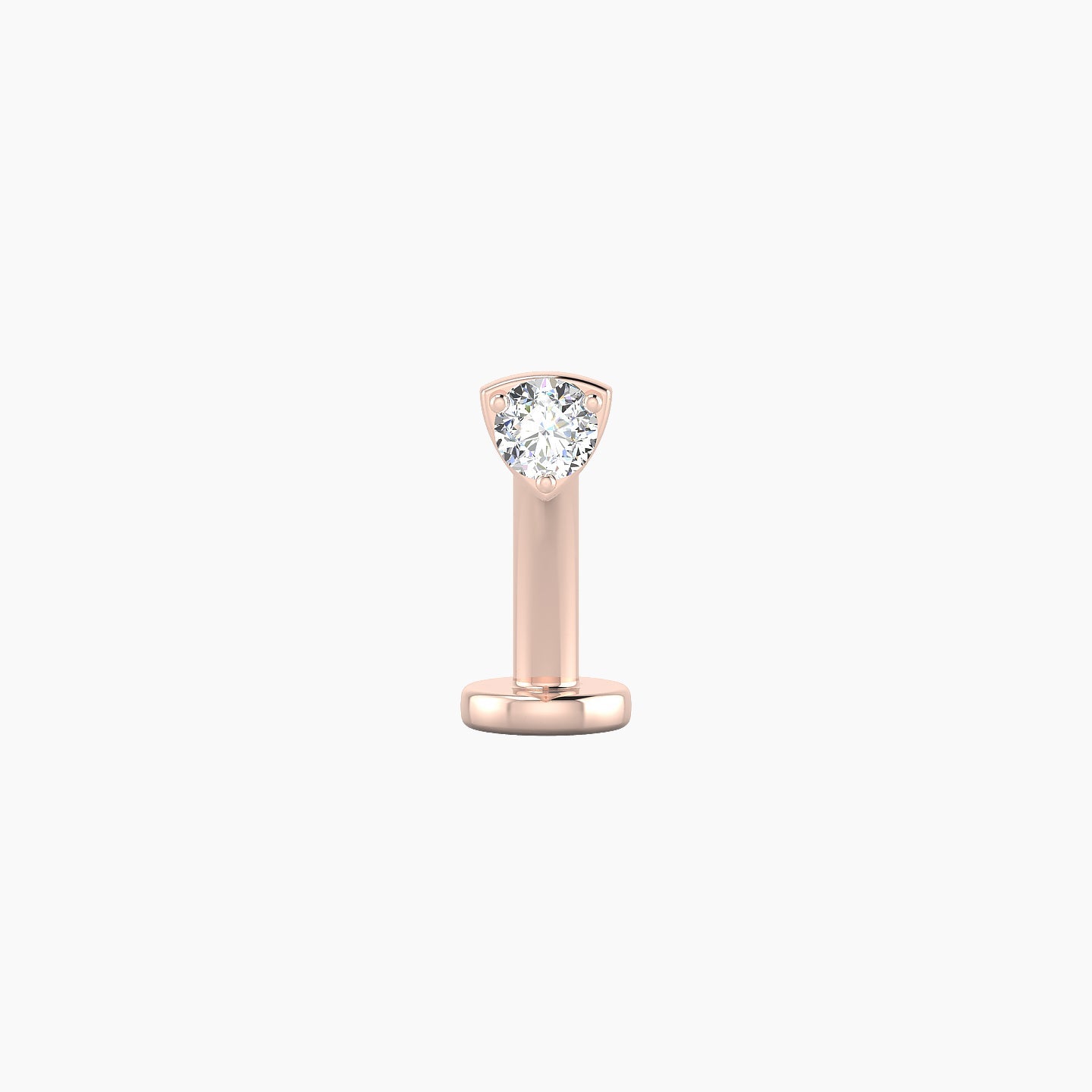 Leda | 18k Rose Gold 3.5 mm 10 mm Round Diamond Floating Navel Piercing