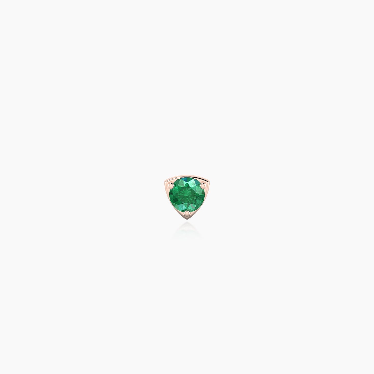 Leda | 18k Rose Gold 5 mm 3.5 mm Round Emerald Nostril Piercing