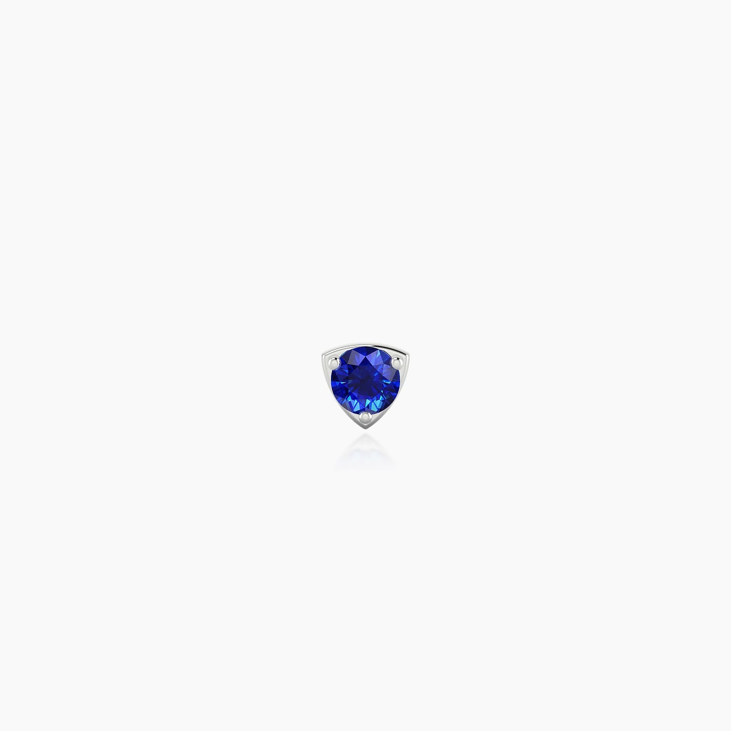 Leda | 18k White Gold 5 mm 3.5 mm Round Sapphire Nostril Piercing