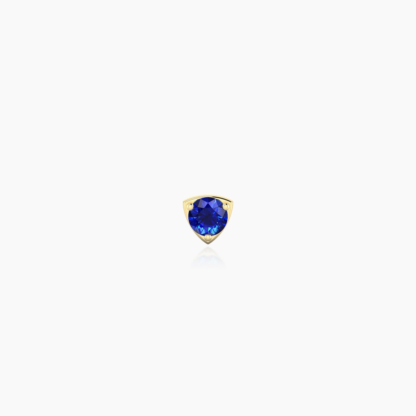 Leda | 18k Yellow Gold 5 mm 3.5 mm Round Sapphire Piercing