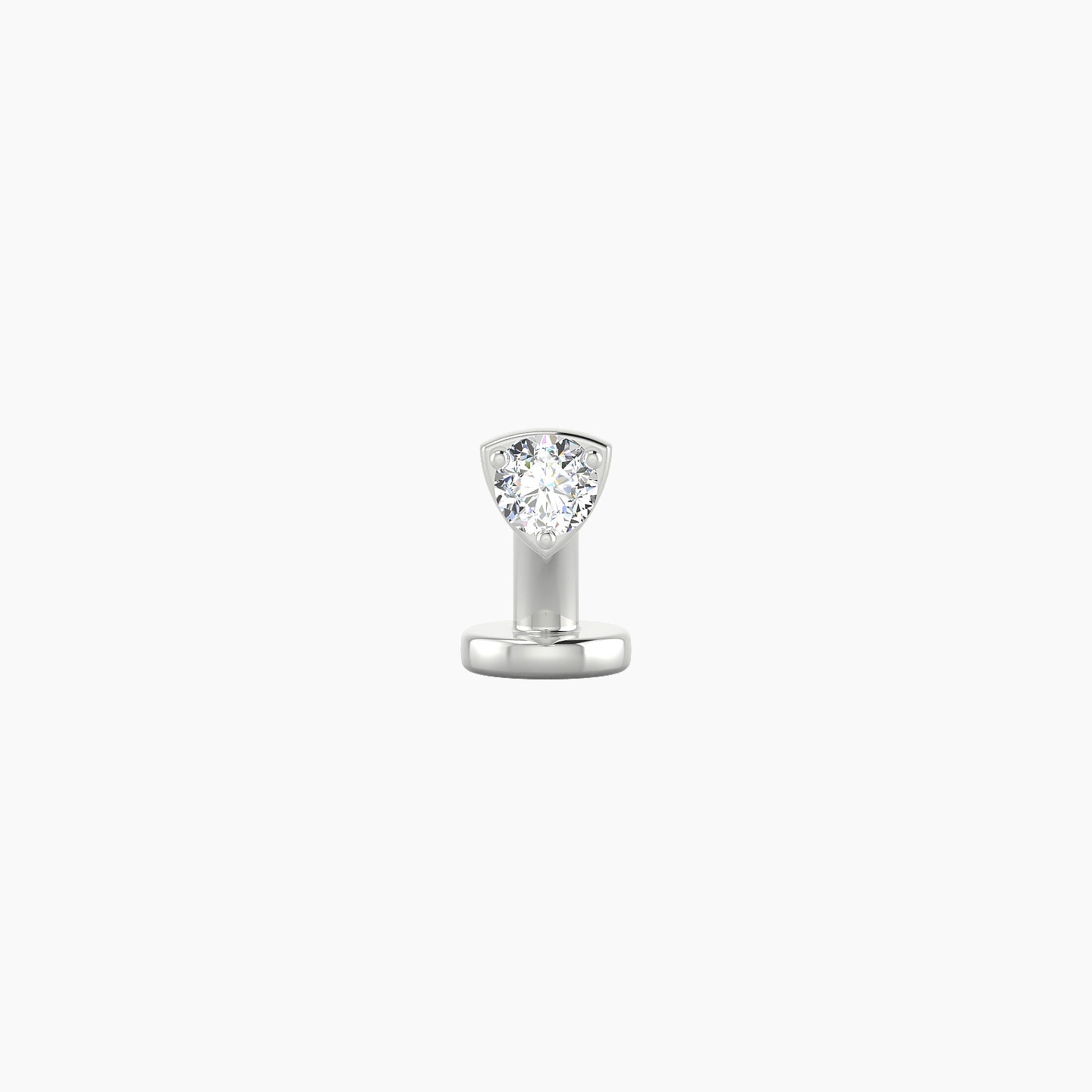 Leda | 18k White Gold 3.5 mm 6 mm Round Diamond Floating Navel Piercing