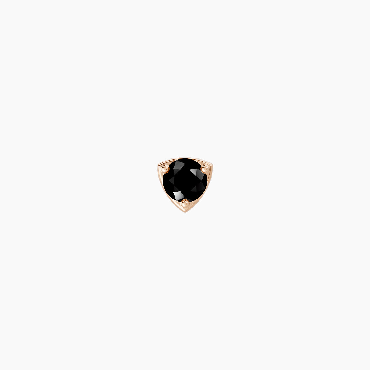 Leda | 18k Rose Gold 6.5 mm 3.5 mm Round Black Diamond Piercing