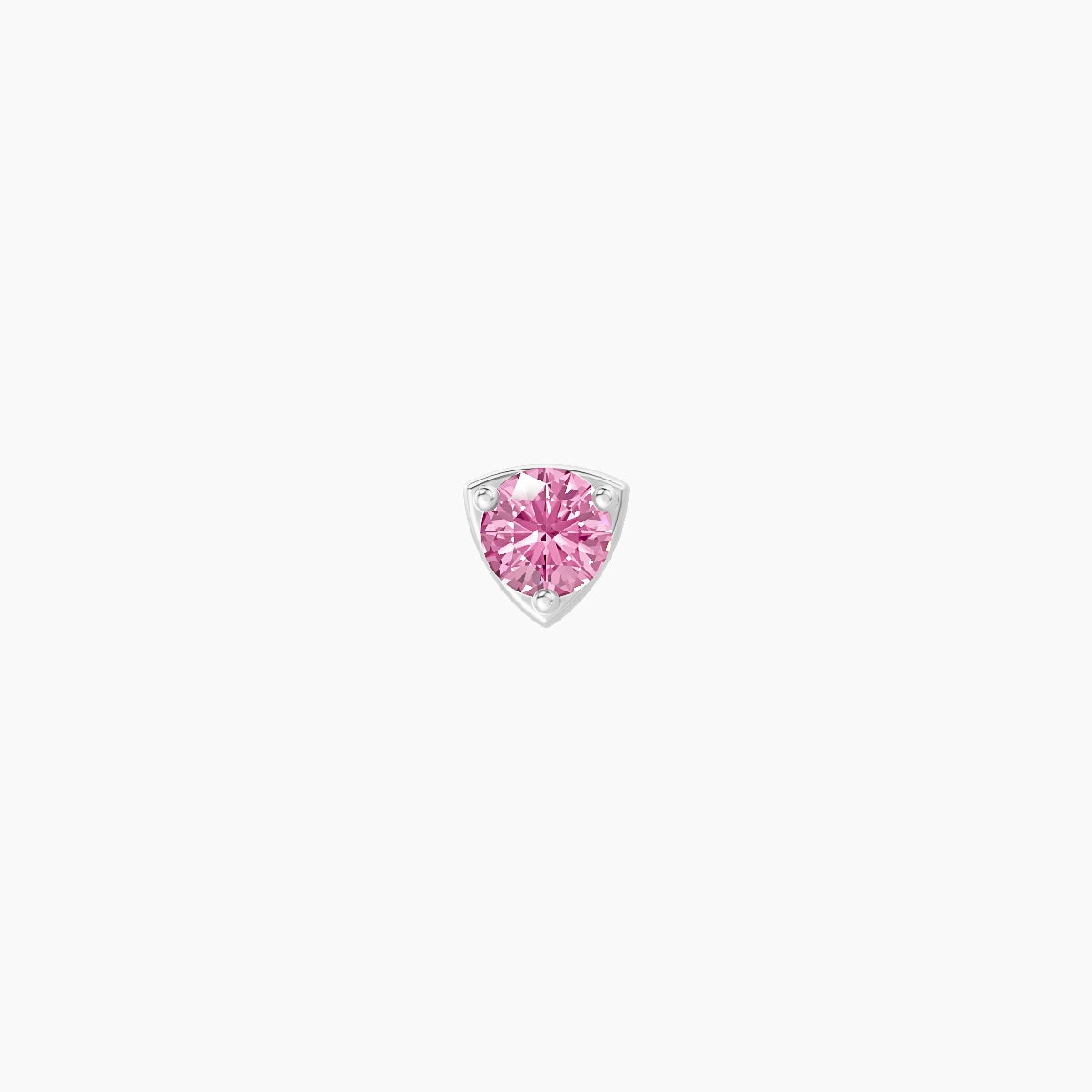 Leda | 18k White Gold 6.5 mm 3.5 mm Round Pink Sapphire Piercing