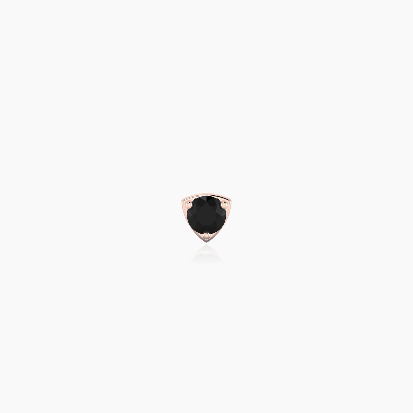 Leda | 18k Rose Gold 6.5 mm 3.5 mm Round Black Diamond Piercing