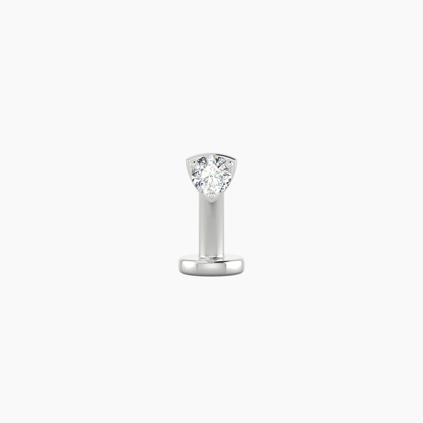 Leda | 18k White Gold 3.5 mm 8 mm Round Diamond Floating Navel Piercing