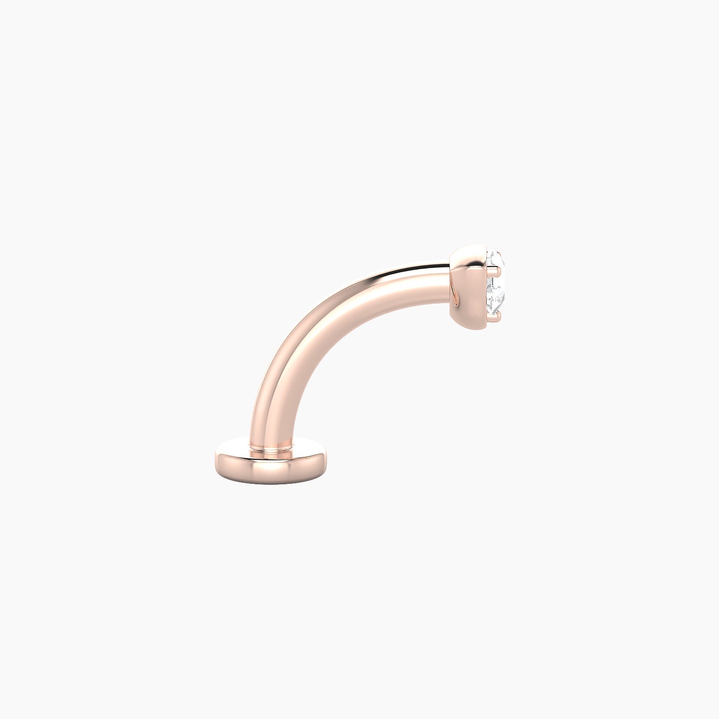 Leda | 18k Rose Gold 3.5 mm 8 mm Round Diamond Floating Navel Piercing