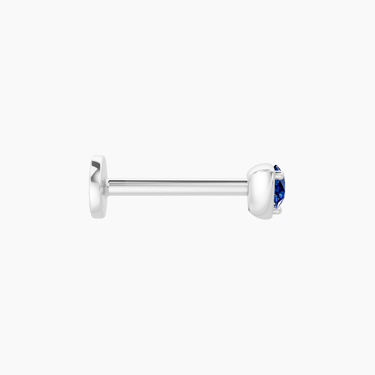 Leda | 18k White Gold 8 mm 3.5 mm Round Sapphire Piercing