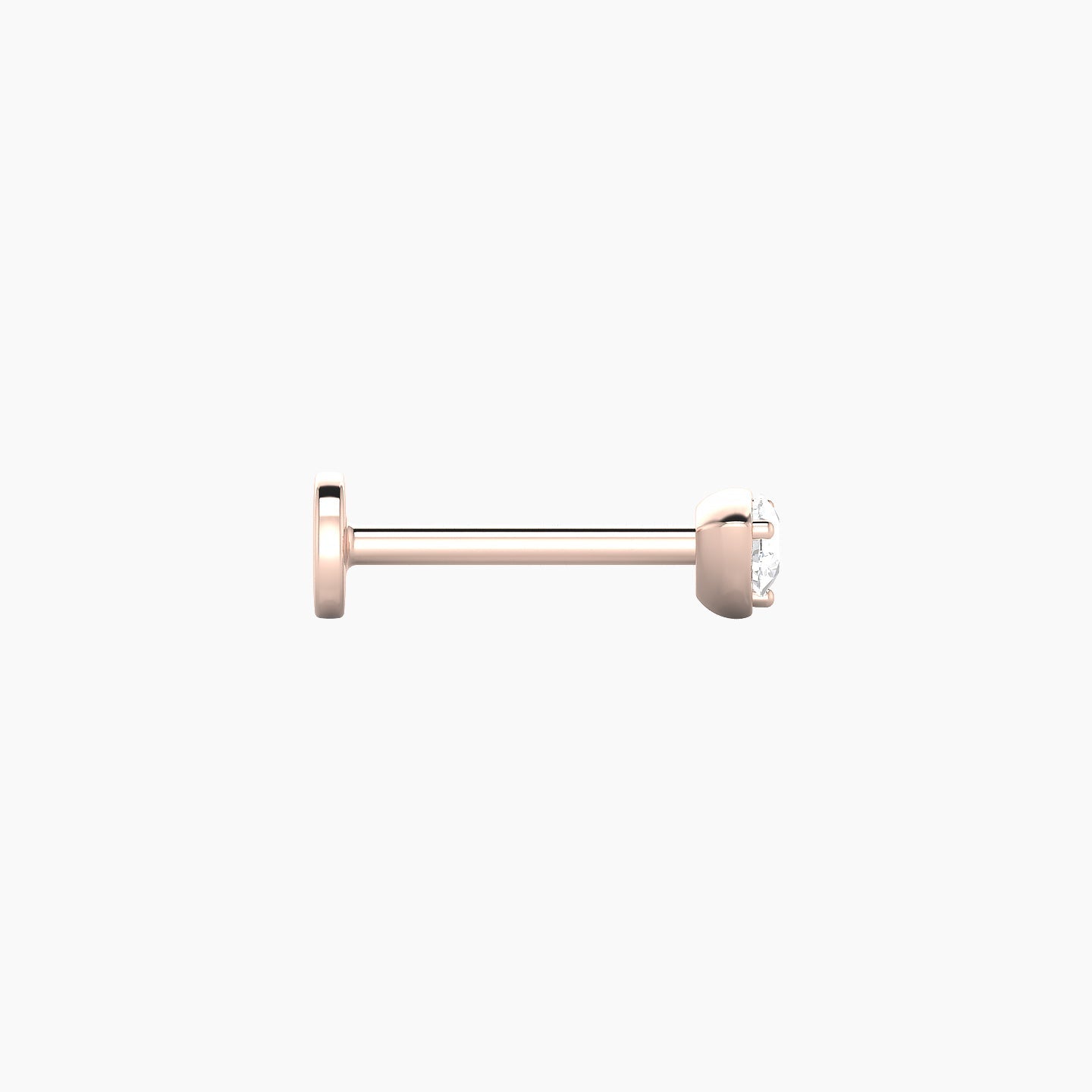 Leda | 18k Rose Gold 3.5 mm 8 mm Round Diamond Piercing