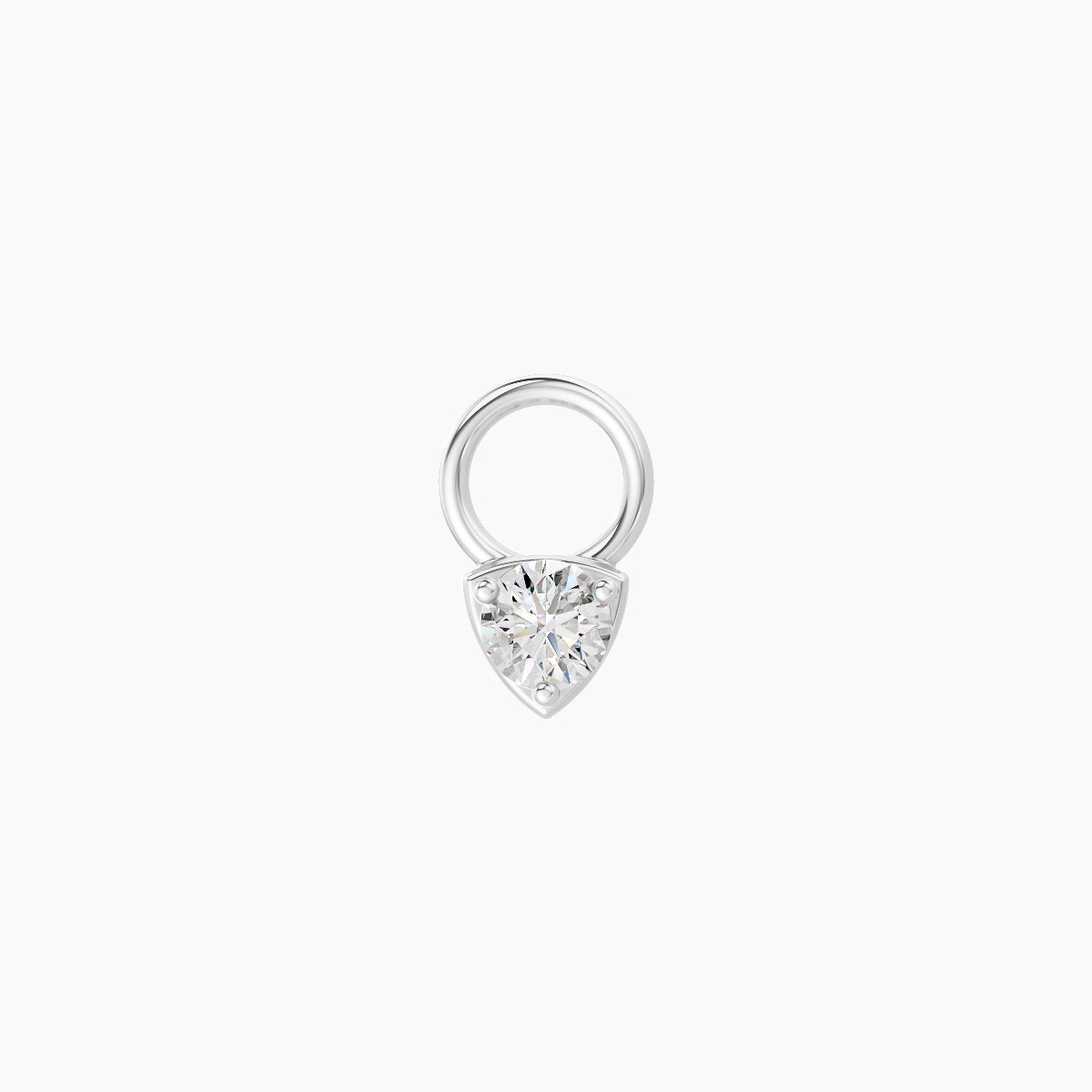 Leda | 18k White Gold 3.5 mm Round Diamond Charm