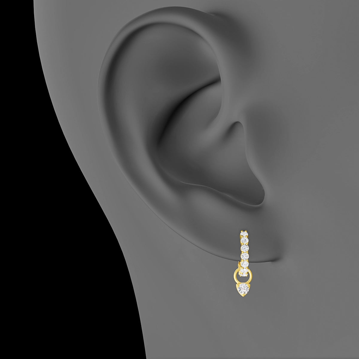 Leda | 18k Yellow Gold 3.5 mm Round Diamond Charm