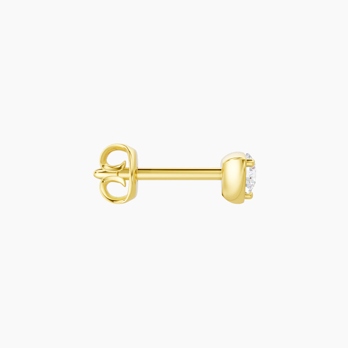 Leda | 18k Yellow Gold 3.5 mm Round Diamond Earring