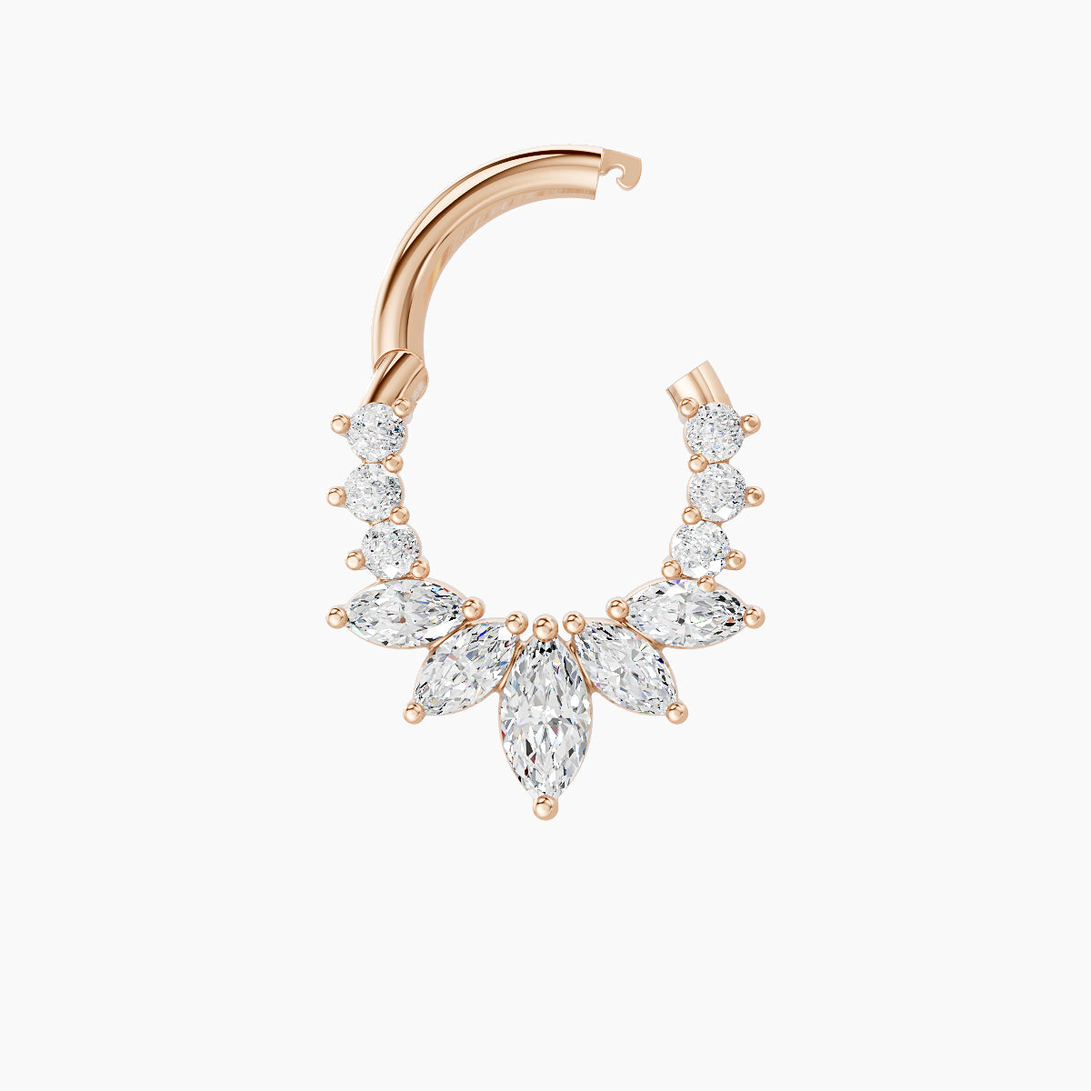 Leia | 18k Rose Gold 6.5 mm Diamond Septum Piercing