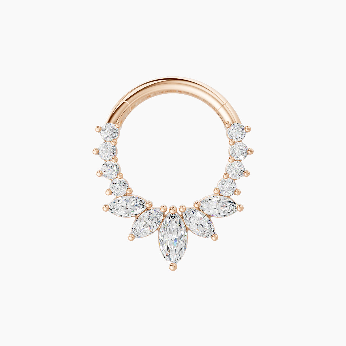 Leia | 18k Rose Gold 8 mm Diamond Septum Piercing