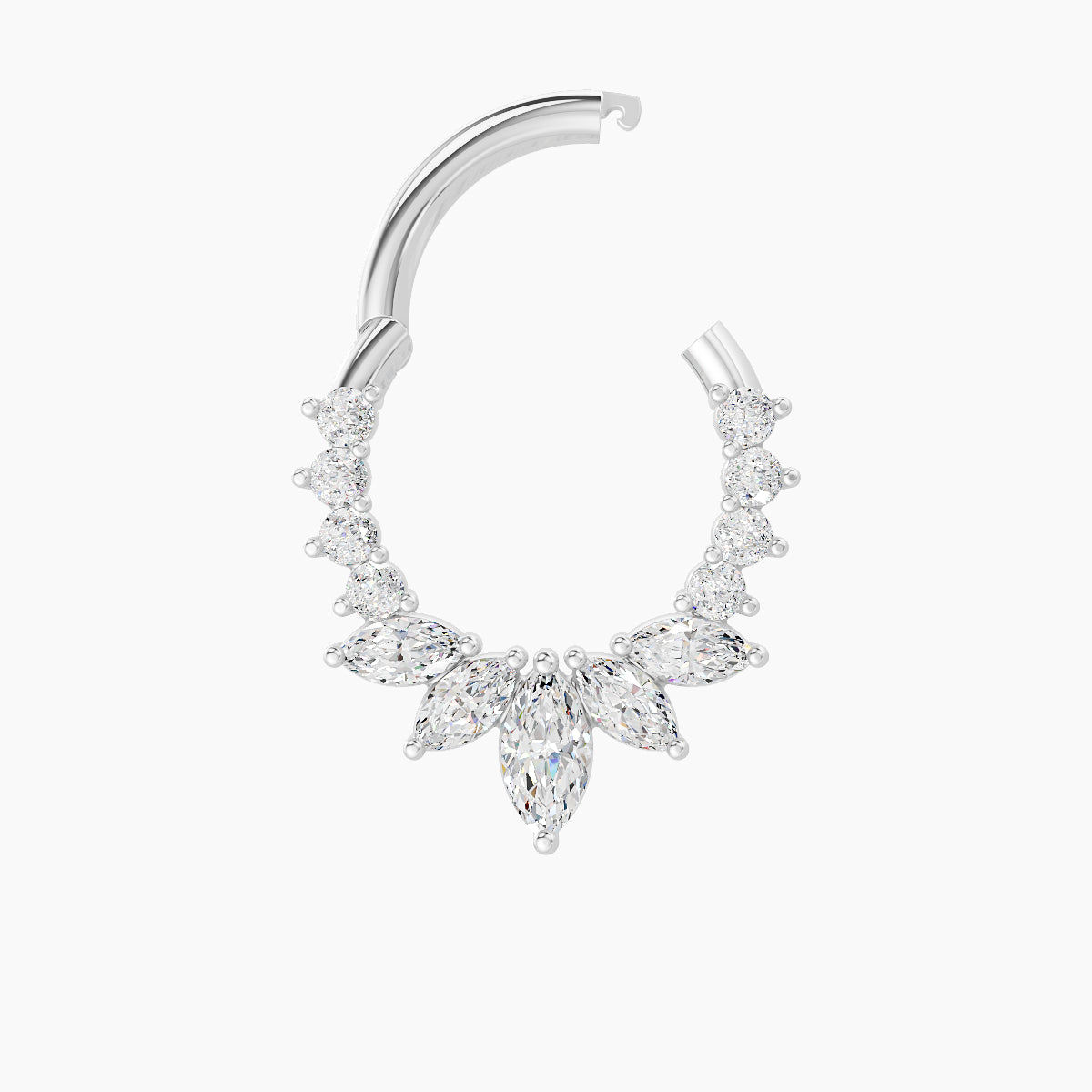 Leia | 18k White Gold 8 mm Diamond Septum Piercing